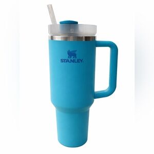 Stanley Blue Insulated Travel Mug with Handle and Straw Lid